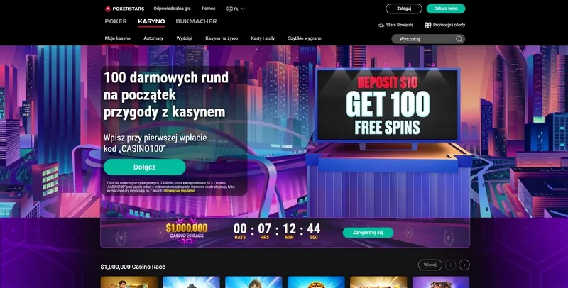 Strona główna kasyna Pokerstars