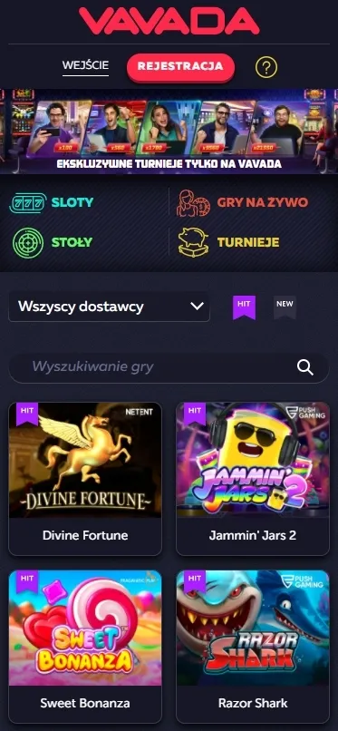 Mobile w kasynie Vavada